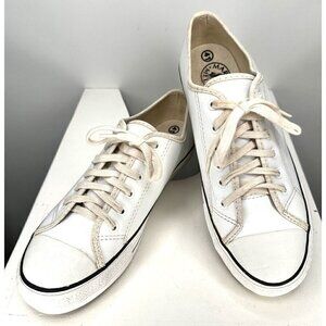 Marina Mello Womens Leather Sneakers Low Top Shoes White Brazil Size 41 US 11